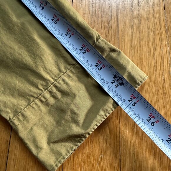 Everlane Mens Size M Olive Green 100% Cotton Long Sleeve Button-Up Pocket Shirt - Picture 8 of 13